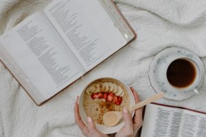 Make your Bible study time special and enjoy a good breakfast or coffee during it.